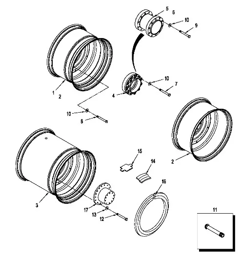 395698A1 - Диск колесн. 18х42 (для шины 520/85R42) моста TGT8./Mg., TJT9./St.